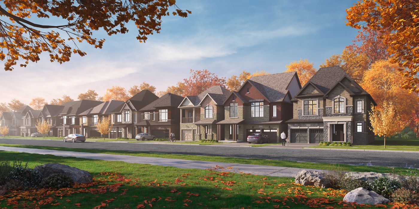 Founders Walk community streetscape rendering