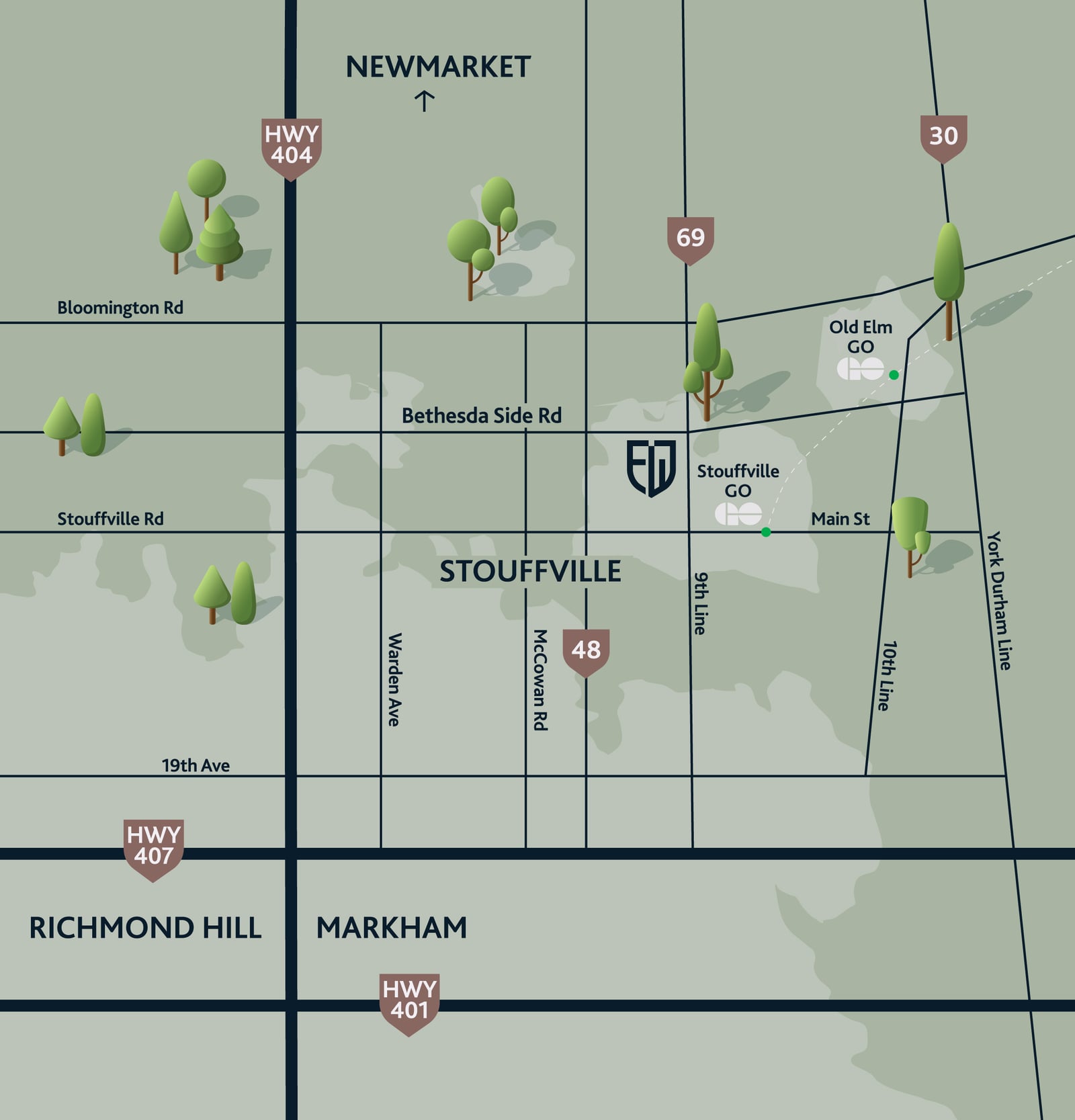 Founders Walk location map from the developer