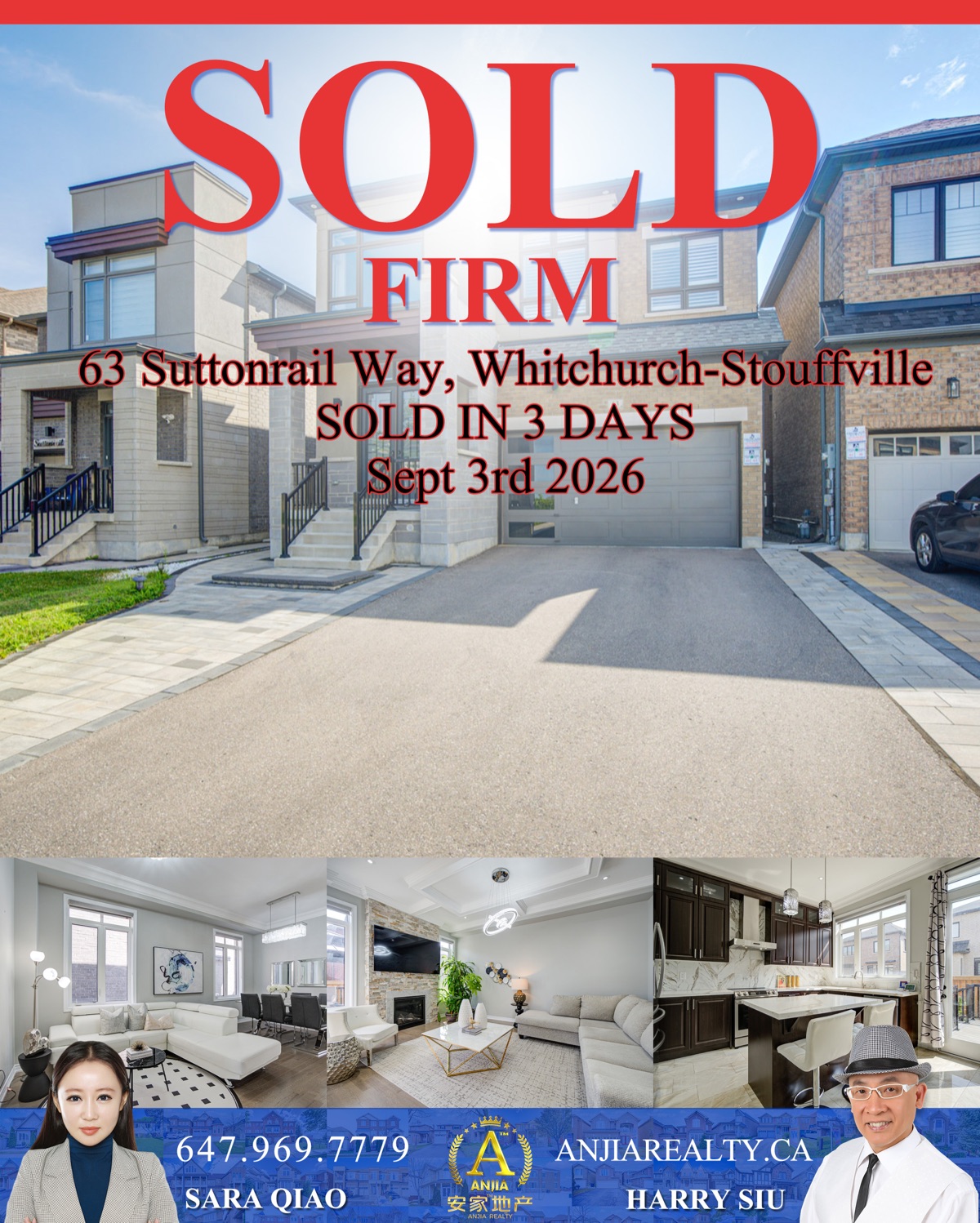 2026 transaction record: 63 Suttonrail Way, Whitchurch-Stouffville