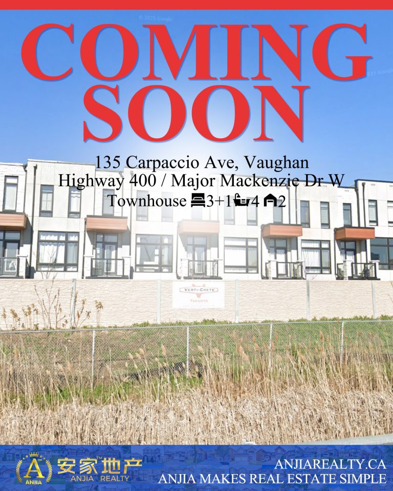 135 Carpaccio Ave, Vaughan coming soon flyer