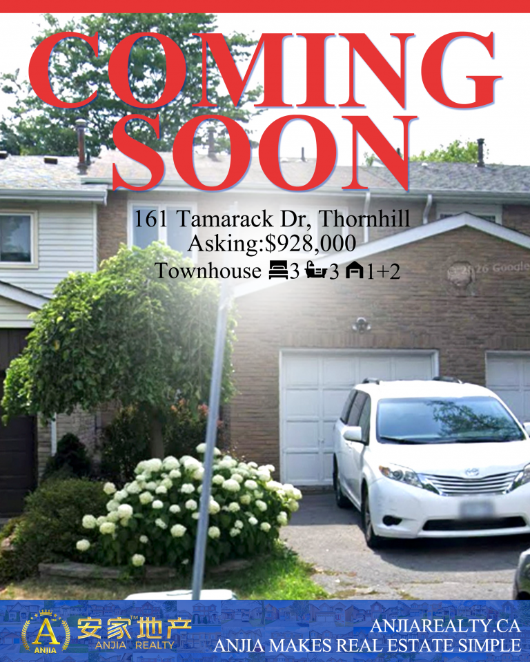 161 Tamarack Dr, Thornhill coming soon flyer